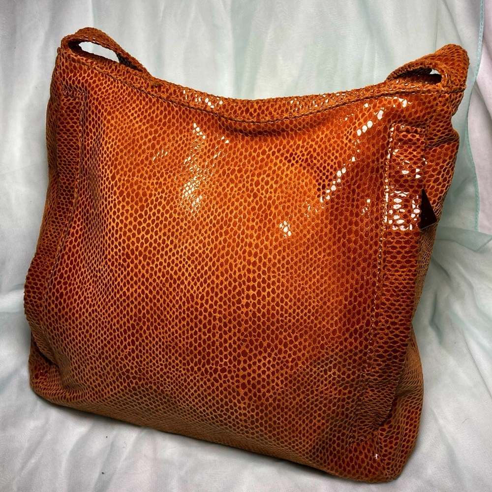 Ashley New York Snake Print Faux Leather Satchel